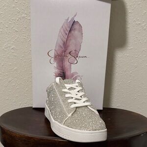 Jessica Simpson Glittering Silver Sneakers